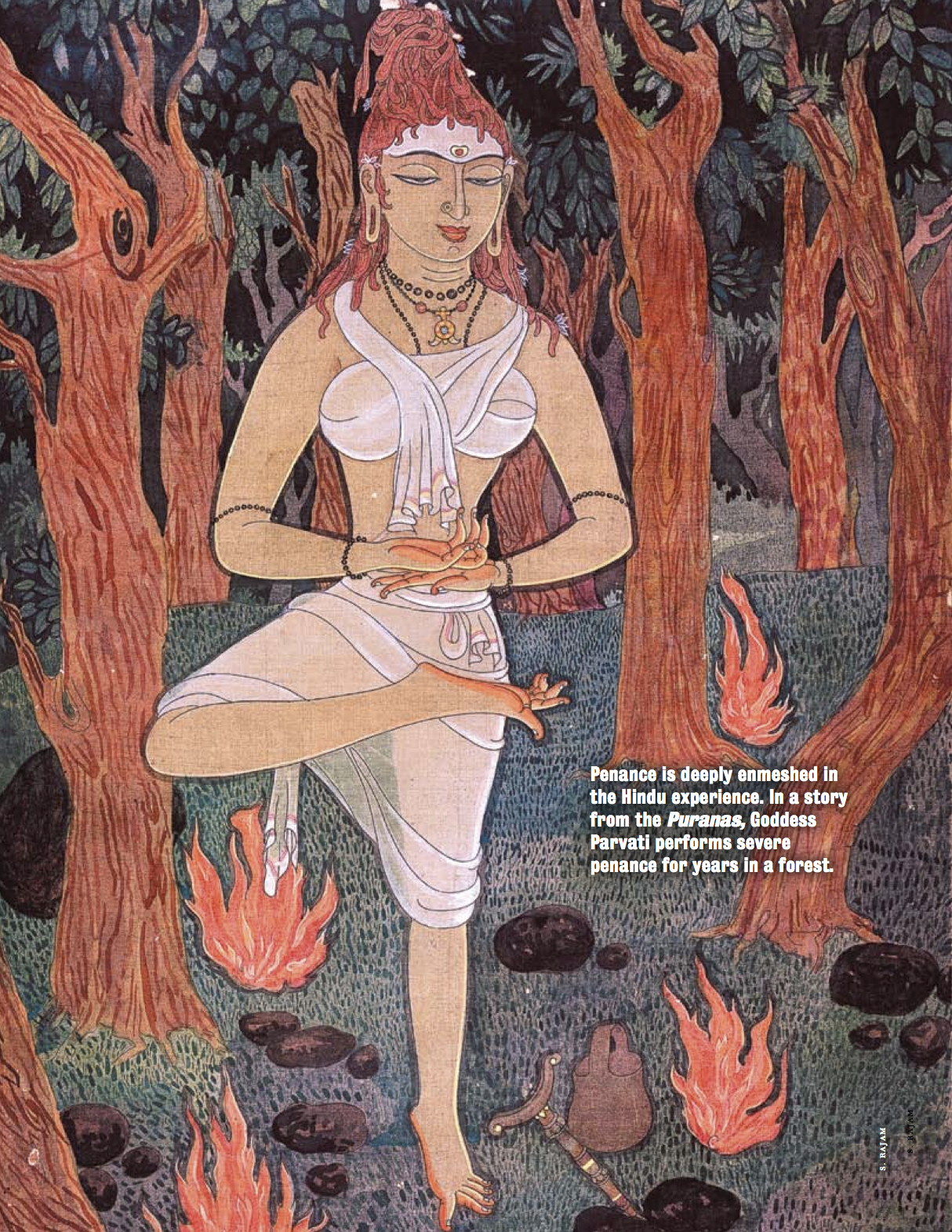 Parvati performs penance